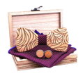 Pajarita de madera con pañuelo y gemelos Gaira 709206