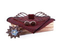 Pajarita de madera con pañuelo y gemelos Gaira 709212