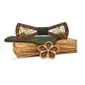Pajarita de madera con pañuelo y broche Gaira 709225