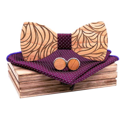 Pajarita de madera con pañuelo y gemelos Gaira 709206