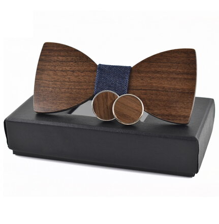 Pajarita de madera con gemelos Gaira 709042