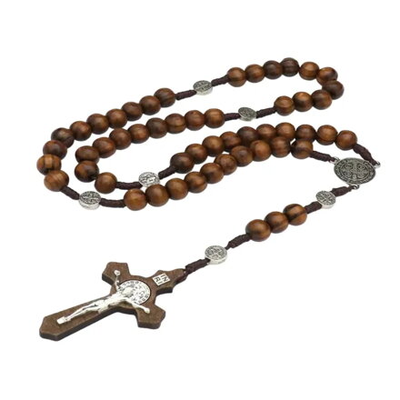 Dřevěný růženec Hnědý 30804-12