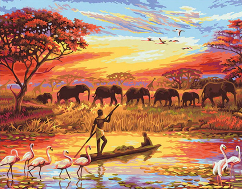 Malování podle čísel Afrika M1374 Malování podle čísel Afrika M1374