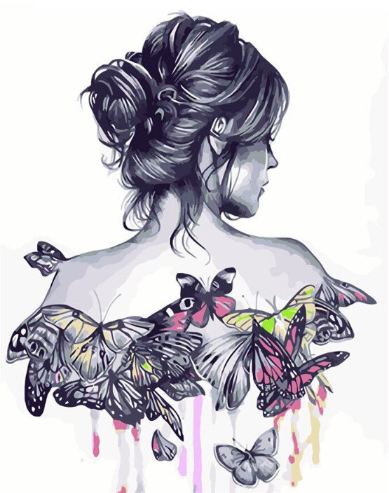 Malování podle čísel Motýlí žena M957YH